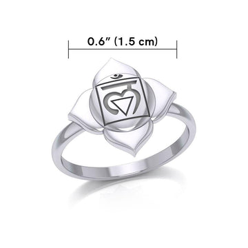 Muladhara Root Chakra Sterling Silver Ring TRI2039 - Jewelry